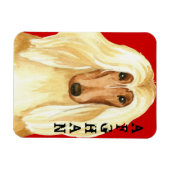 Afghan Hound Color Block Magnet (Horizontal)
