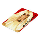 Afghan Hound Color Block Magnet (Linke Seite)