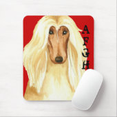Afghan Hound Color Block Mousepad (Mit Mouse)