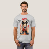 Afghan Hound Count DOGcula Funny Dog Lover T-Shirt (Vorne ganz)