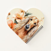 Afghan Hound Dog and Peach Lilies Notizblock (Rückseite)