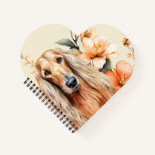 Afghan Hound Dog and Peach Lilies Notizblock (Vorderseite)