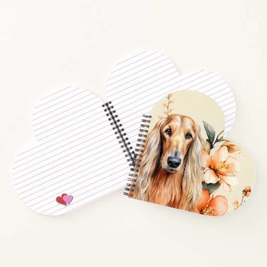 Afghan Hound Dog and Peach Lilies Notizblock (Innenseite)