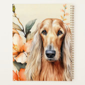 Afghan Hound Dog and Peach Lilies Planer (Rückseite)