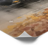 Afghan Hound Dog Art Print Poster (Ecke)