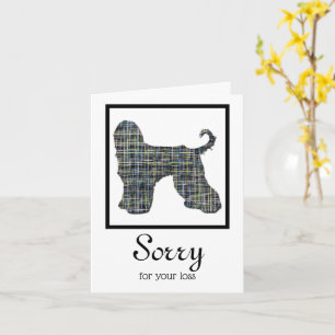Afghan Hound Dog Beileid Karte
