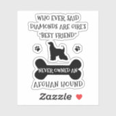 Afghan Hound Dog Best Friend Vinyl Aufkleber (Blatt)