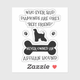 Afghan Hound Dog Best Friend Vinyl Aufkleber