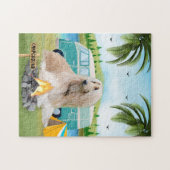 Afghan Hound Dog Camping Puzzle (Horizontal)