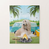 Afghan Hound Dog Camping Puzzle (Vertikal)