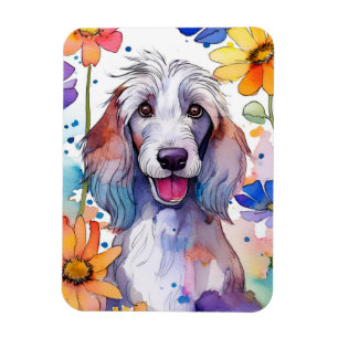 Afghan Hound Dog Foto Magnet