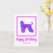 Afghan Hound Dog Funny Geburtstag Karte (Gelbe Blume)