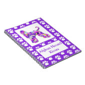 Afghan Hound Dog Kisses Silhouette Niedlich PPY&B Notizblock (Rechte Seite)