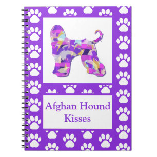 Afghan Hound Dog Kisses Silhouette Niedlich PPY&B Notizblock