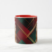 Afghan Hound Dog Lover Holiday Plaid Christmas Tasse (Zentrum)