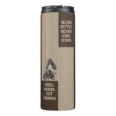 Afghan Hound Dog, muscular, tattooed, bodybuilder  Thermosbecher (Rückseite)