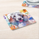 Afghan Hound Dog Paper Untersetzer (angewinkelt)