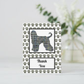 Afghan Hound Dog Silhouette Danke Postkarte (Stehend Vorderseite)