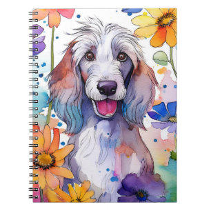 Afghan Hound Dog Spiral Notebook Notizblock