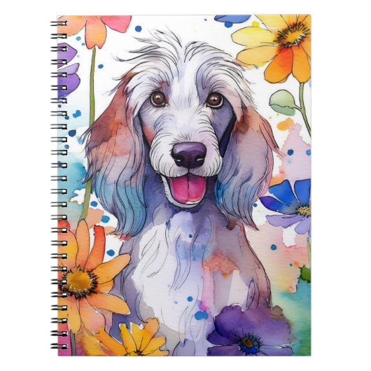 Afghan Hound Dog Spiral Notebook Notizblock (Vorderseite)