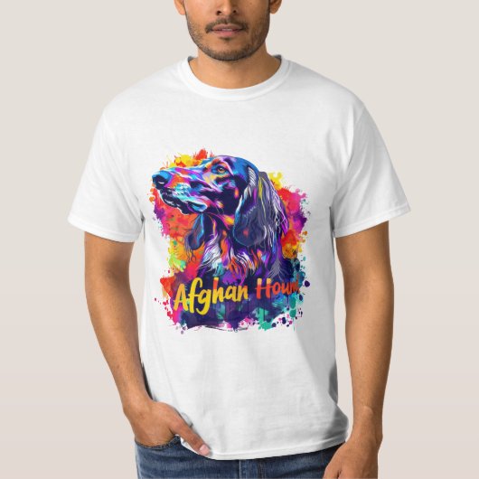 Afghan Hound Dog T-Shirt (Vorderseite)