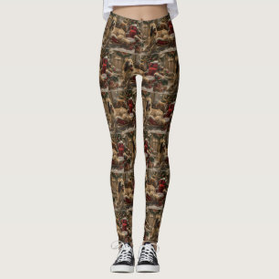 Afghan Hound Dog Weihnachtsfest Leggings