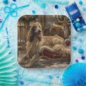 Afghan Hound Dog Weihnachtsfest Pappteller (Party)