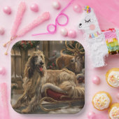 Afghan Hound Dog Weihnachtsfest Pappteller (Party)