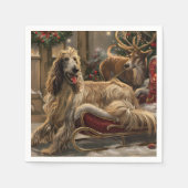 Afghan Hound Dog Weihnachtsfest Serviette (Vorderseite)