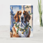 Afghan Hound Dog Weihnachtsgrüßen Karte (Vorderseite)