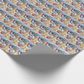 Afghan Hound Dog Winter Wunderland Weihnachtsfreud Geschenkpapier (Ecke)