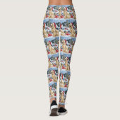 Afghan Hound Dog Winter Wunderland Weihnachtsfreud Leggings (Rückseite)