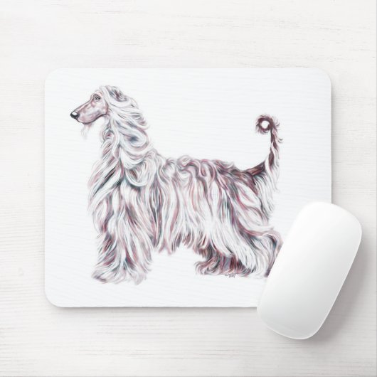 Afghan Hound Elegance Mousepad (Mit Mouse)