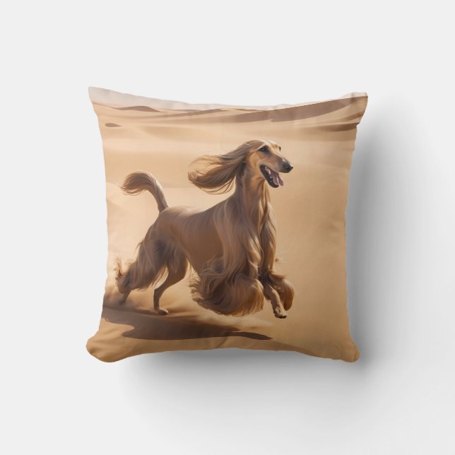 Afghan Hound Elegant Breed Throw Kissen (Vorderseite)