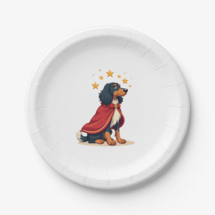 Afghan Hound Eleganter Weihnachten Hund Pappteller