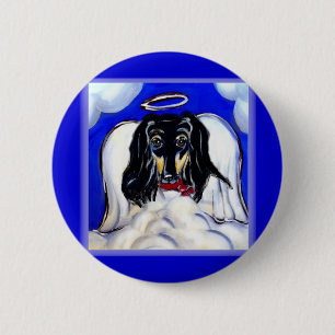 Afghan Hound Engel Button