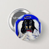 Afghan Hound Engel Button (Vorne & Hinten)