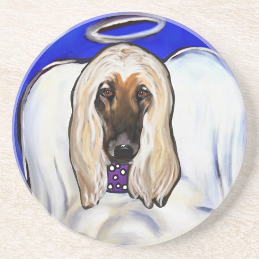 Afghan Hound Engel Getränkeuntersetzer (Vorne)