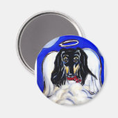 Afghan Hound Engel Magnet (Vorderseite/Rückseite)