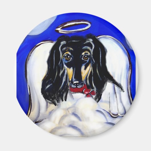 Afghan Hound Engel Magnet (Vorne)