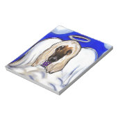 Afghan Hound Engel Notizblock (Rotiert)