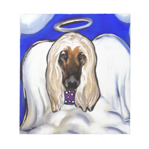 Afghan Hound Engel Notizblock