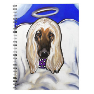 Afghan Hound Engel Notizblock