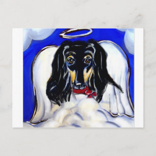 Afghan Hound Engel Postkarte