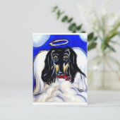 Afghan Hound Engel Postkarte (Stehend Vorderseite)