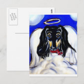 Afghan Hound Engel Postkarte (Vorne/Hinten)