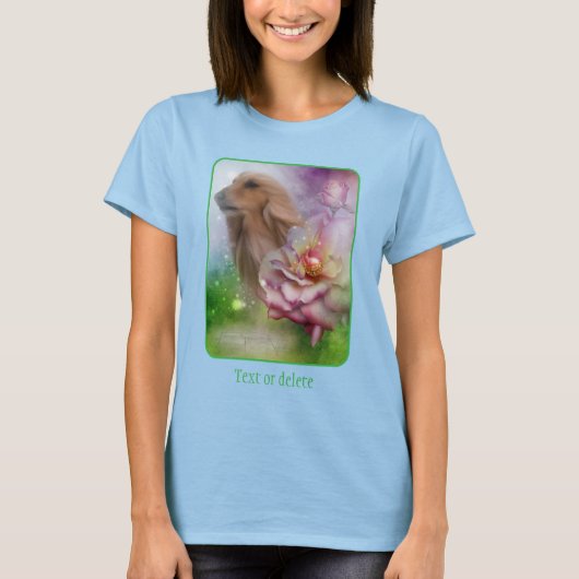 Afghan Hound Fantasy Flowers Dog Art  T-Shirt (Vorderseite)