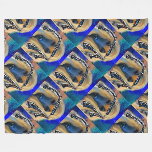 Afghan Hound Fleecedecke (Vorderseite (Horizontal))