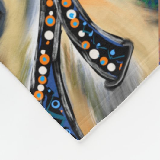 Afghan Hound Fleecedecke (Ecke)