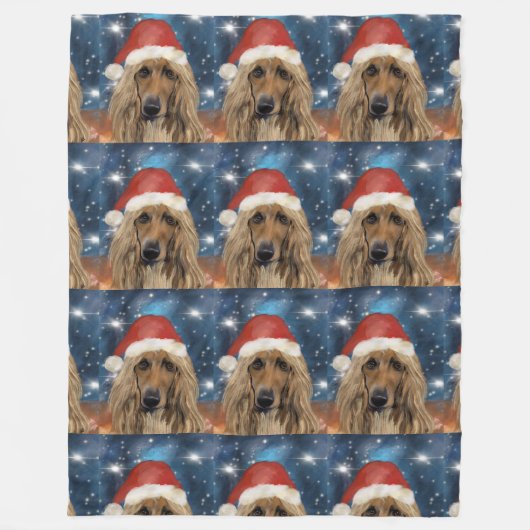 AFGHAN HOUND FLEECEDECKE (Vorderseite)